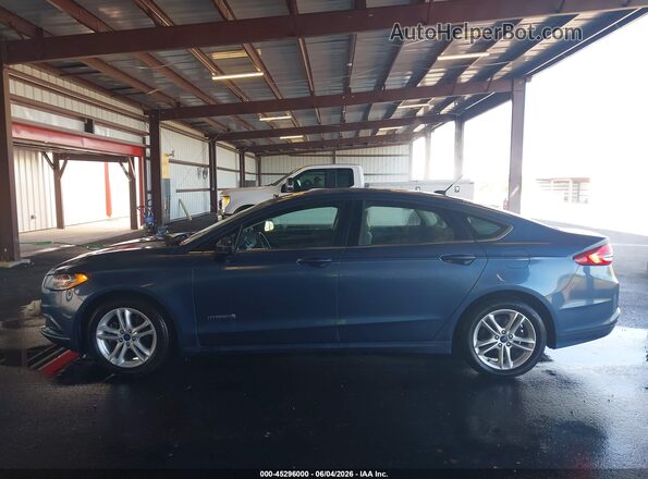 3FA6P0UU6JR235738 2018 FORD FUSION HYBRID Blue 