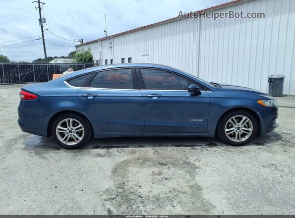 3FA6P0UU6JR235920 2018 FORD FUSION HYBRID Blue Սալոնի հետևի տեսք