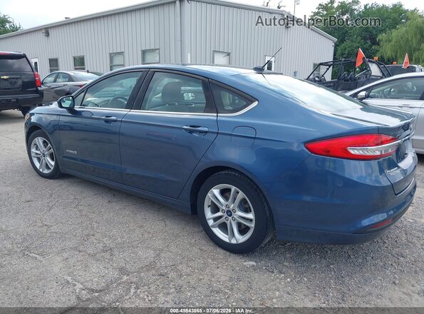 3FA6P0UU6JR235951 2018 FORD FUSION HYBRID Blue Tył lewy