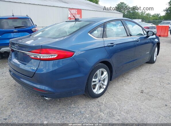 3FA6P0UU6JR235951 2018 FORD FUSION HYBRID Blue Tył prawy