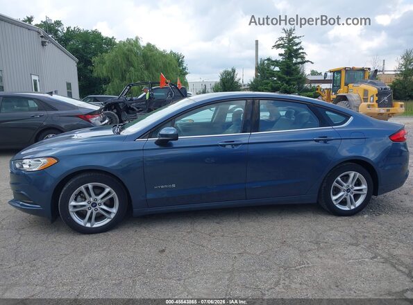 3FA6P0UU6JR235951 2018 FORD FUSION HYBRID Blue 