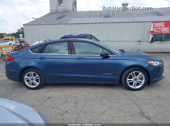 3FA6P0UU6JR235951 2018 FORD FUSION HYBRID Blue 