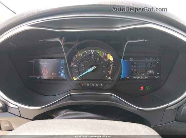 3FA6P0UU6JR271607 2018 FORD FUSION HYBRID Silver უკანა სავარძლების ხედი