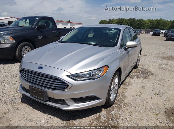 3FA6P0UU6JR271607 2018 FORD FUSION HYBRID Silver წინა ხედი