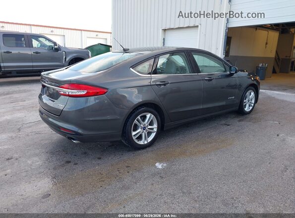 3FA6P0UU6JR279111 2018 FORD FUSION HYBRID Gray უკანა მარჯვენა