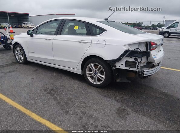 3FA6P0UU7JR100445 2018 FORD FUSION HYBRID White Tył lewy