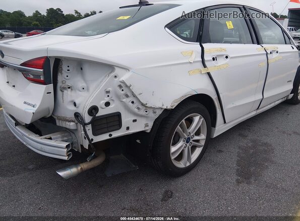 3FA6P0UU7JR100445 2018 FORD FUSION HYBRID White 