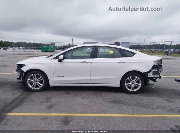 3FA6P0UU7JR100445 2018 FORD FUSION HYBRID White 
