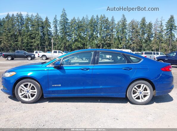 3FA6P0UU7JR122851 2018 FORD FUSION HYBRID Blue სალონის 360-გრადუსიანი ხედი