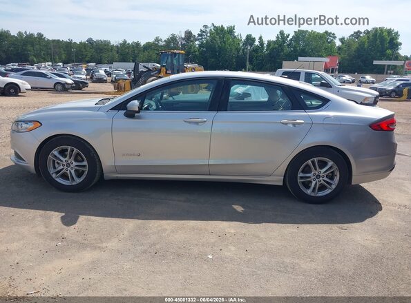3FA6P0UU7JR212727 2018 FORD FUSION HYBRID Silver 