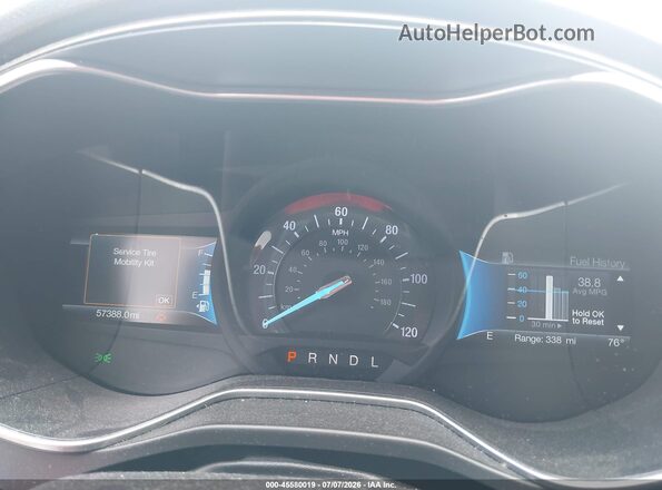 3FA6P0UU7JR235795 2018 FORD FUSION HYBRID White Առջևի ձախ երեք քառորդ տեսարան