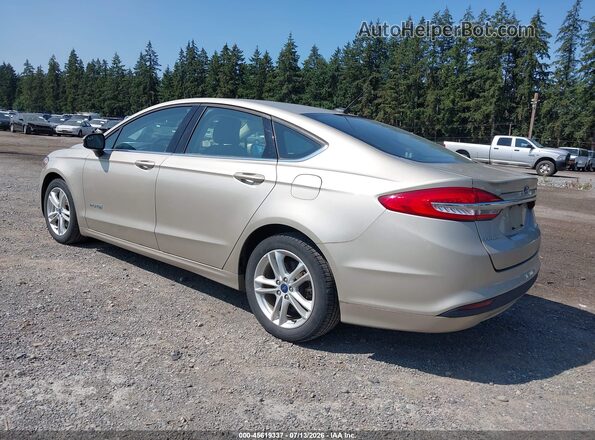 3FA6P0UU7JR261698 2018 FORD FUSION HYBRID Tan Rear left