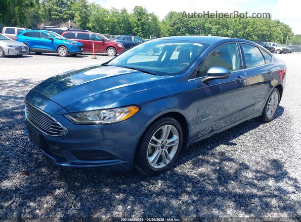 3FA6P0UU7JR273687 2018 FORD FUSION HYBRID Dark Blue Front left