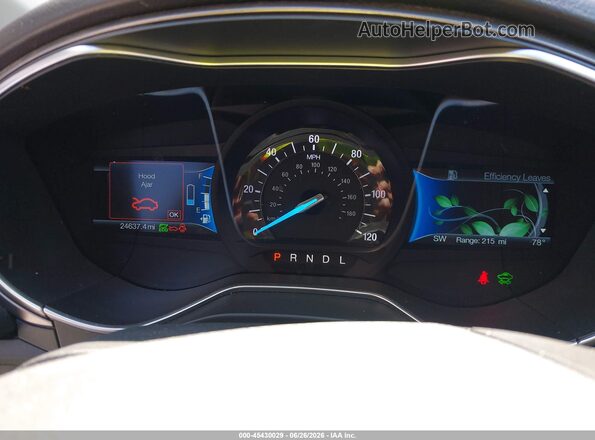 3FA6P0UU7JR273687 2018 FORD FUSION HYBRID Dark Blue Rear seats view