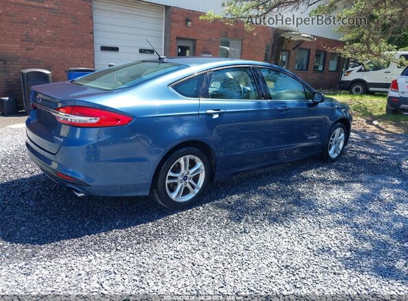 3FA6P0UU7JR273687 2018 FORD FUSION HYBRID Dark Blue Rear right