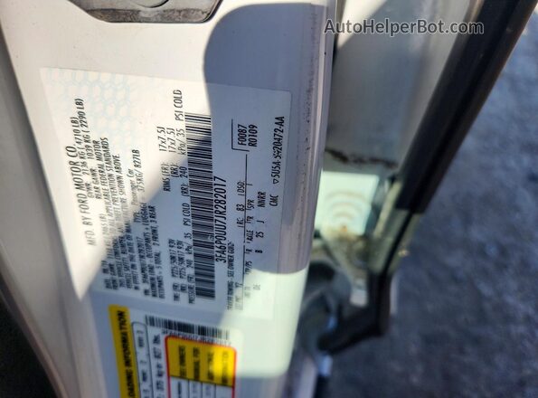 3FA6P0UU7JR282017 2018 FORD FUSION White Engine compartment view