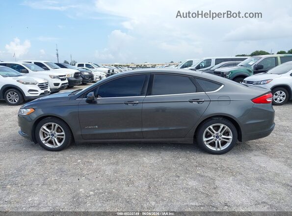 3FA6P0UU8JR100258 2018 FORD FUSION HYBRID Gray Панорамний вид салону 360°
