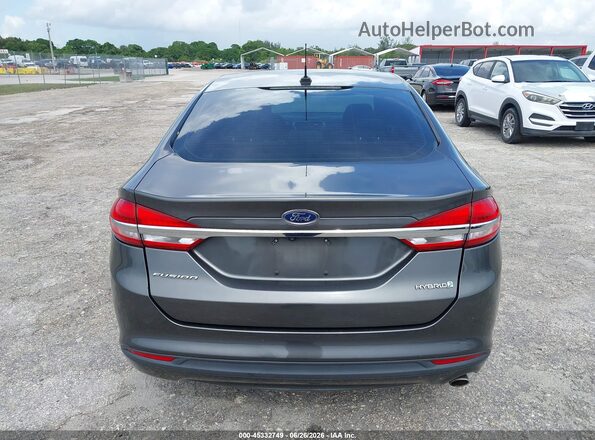 3FA6P0UU8JR100258 2018 FORD FUSION HYBRID Gray 