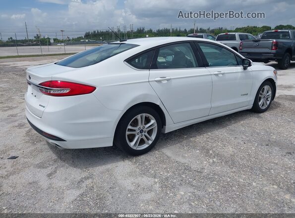 3FA6P0UU8JR122096 2018 FORD FUSION HYBRID White Հետևի աջ