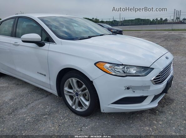 3FA6P0UU8JR122096 2018 FORD FUSION HYBRID White Սալոնի հետևի տեսք