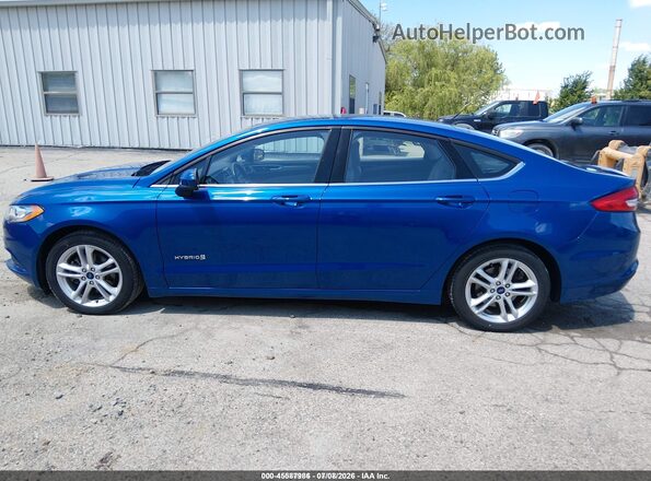 3FA6P0UU8JR122969 2018 FORD FUSION HYBRID Blue 
