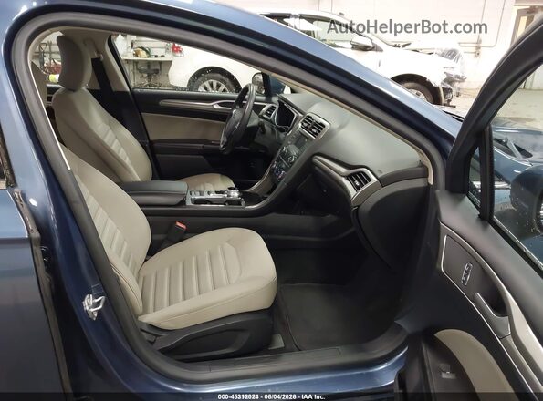 3FA6P0UU8JR235868 2018 FORD FUSION HYBRID Blue Widok wnętrza z przodu