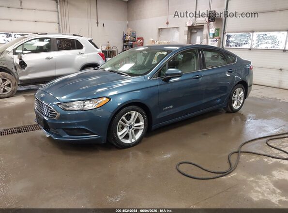 3FA6P0UU8JR235868 2018 FORD FUSION HYBRID Blue Przód lewy