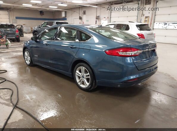 3FA6P0UU8JR235868 2018 FORD FUSION HYBRID Blue Tył lewy