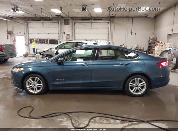 3FA6P0UU8JR235868 2018 FORD FUSION HYBRID Blue Widok wnętrza 360 stopni