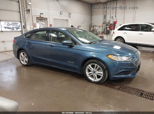 3FA6P0UU8JR235868 2018 FORD FUSION HYBRID Blue Widok wnętrza z tyłu