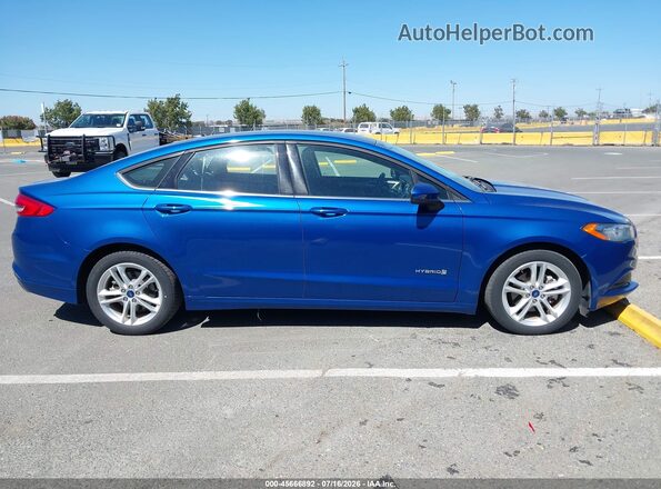 3FA6P0UU8JR243579 2018 FORD FUSION HYBRID Blue Սալոնի 360 աստիճան տեսք