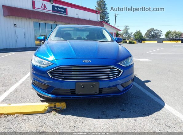 3FA6P0UU8JR243579 2018 FORD FUSION HYBRID Blue Սալոնի հետևի տեսք