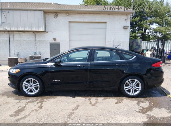 3FA6P0UU8JR261614 2018 FORD FUSION HYBRID Black Սալոնի 360 աստիճան տեսք