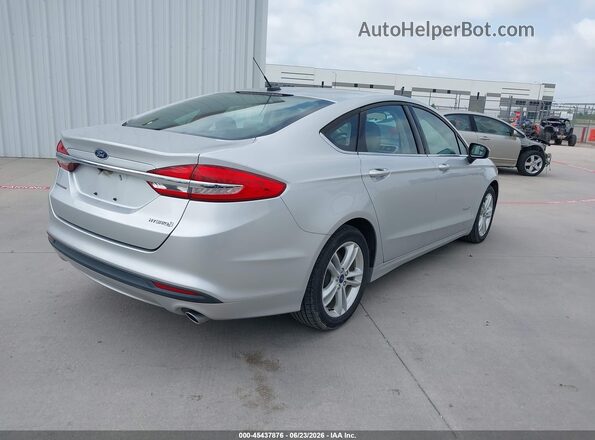 3FA6P0UU9JR100608 2018 FORD FUSION HYBRID Silver უკანა მარჯვენა