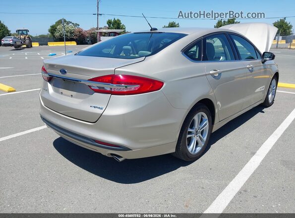 3FA6P0UU9JR243588 2018 FORD FUSION HYBRID Beige Դիմացի տեսք