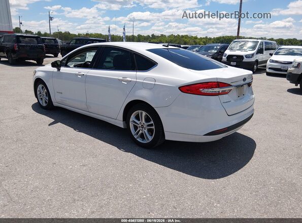 3FA6P0UU9JR243624 2018 FORD FUSION HYBRID White Հետևի ձախ