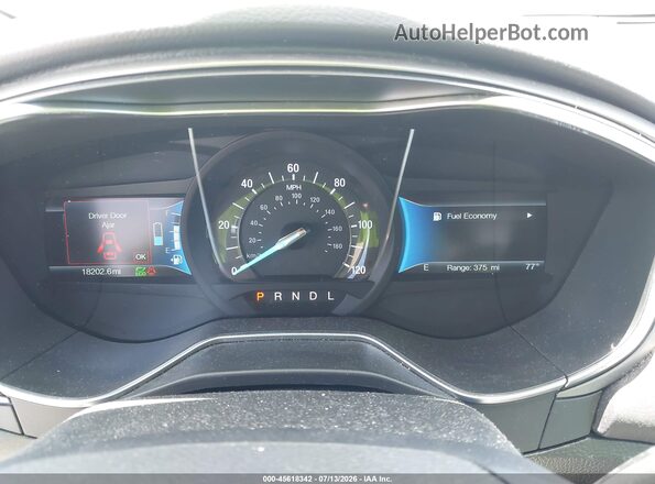 3FA6P0UU9JR243672 2018 FORD FUSION HYBRID White Вид задніх сидінь