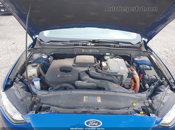 3FA6P0UU9JR271553 2018 FORD FUSION HYBRID Blue Rear view