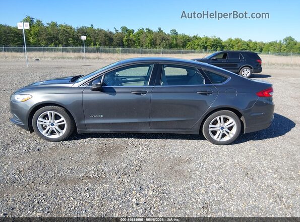 3FA6P0UU9JR271603 2018 FORD FUSION HYBRID Gray 