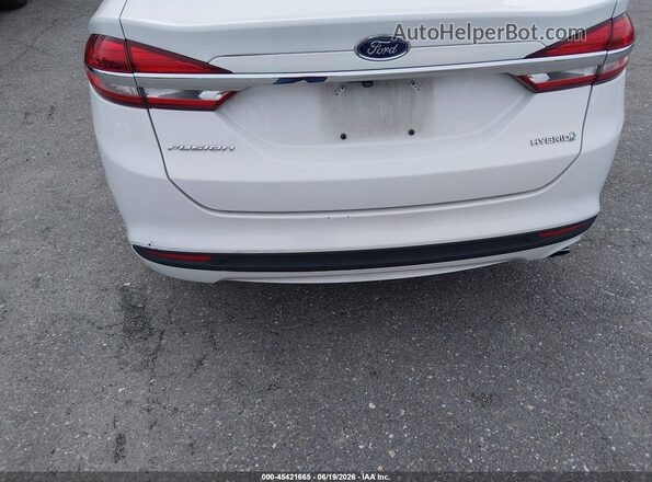 3FA6P0UU9JR278938 2018 FORD FUSION HYBRID White Սալոնի հետևի տեսք