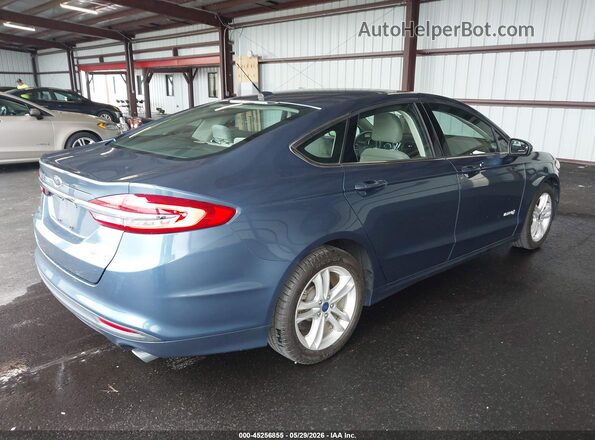 3FA6P0UU9JR279099 2018 FORD FUSION HYBRID Blue უკანა მარჯვენა