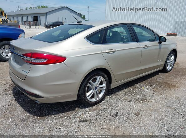 3FA6P0UUXJR100438 2018 FORD FUSION HYBRID Gold Trasero derecho