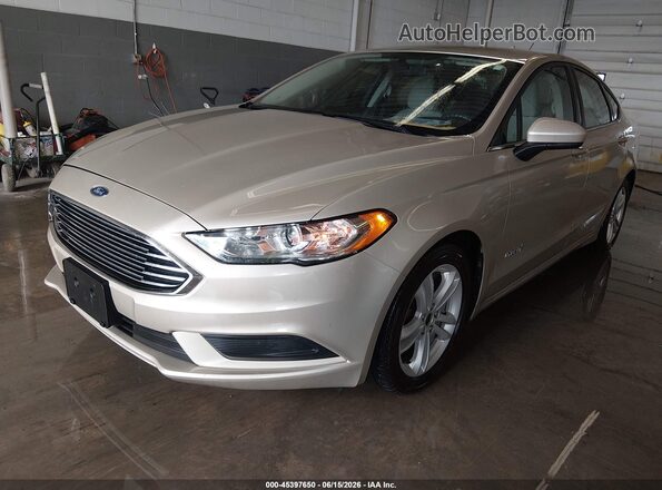 3FA6P0UUXJR122309 2018 FORD FUSION HYBRID Champagne Առջևի ձախ երեք քառորդ տեսարան
