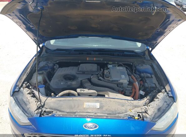 3FA6P0UUXJR212737 2018 FORD FUSION HYBRID Blue უკანა ხედი