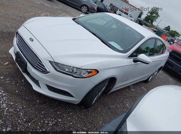 3FA6P0UUXJR243535 2018 FORD FUSION HYBRID White Передня ліва чверть