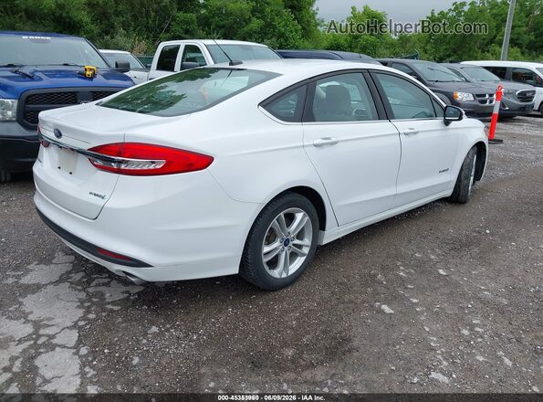 3FA6P0UUXJR243535 2018 FORD FUSION HYBRID White Задня права чверть