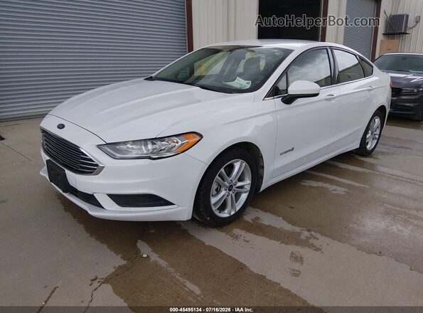 3FA6P0UUXJR243616 2018 FORD FUSION HYBRID White Przód lewy