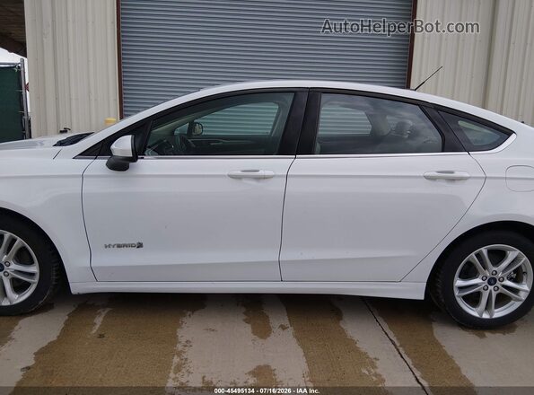3FA6P0UUXJR243616 2018 FORD FUSION HYBRID White 