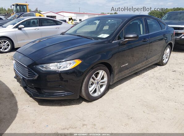 3FA6P0UUXJR271464 2018 FORD FUSION HYBRID Black Front left
