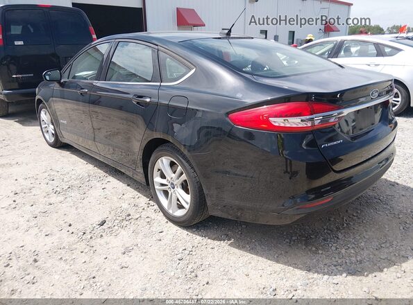 3FA6P0UUXJR271464 2018 FORD FUSION HYBRID Black Rear left